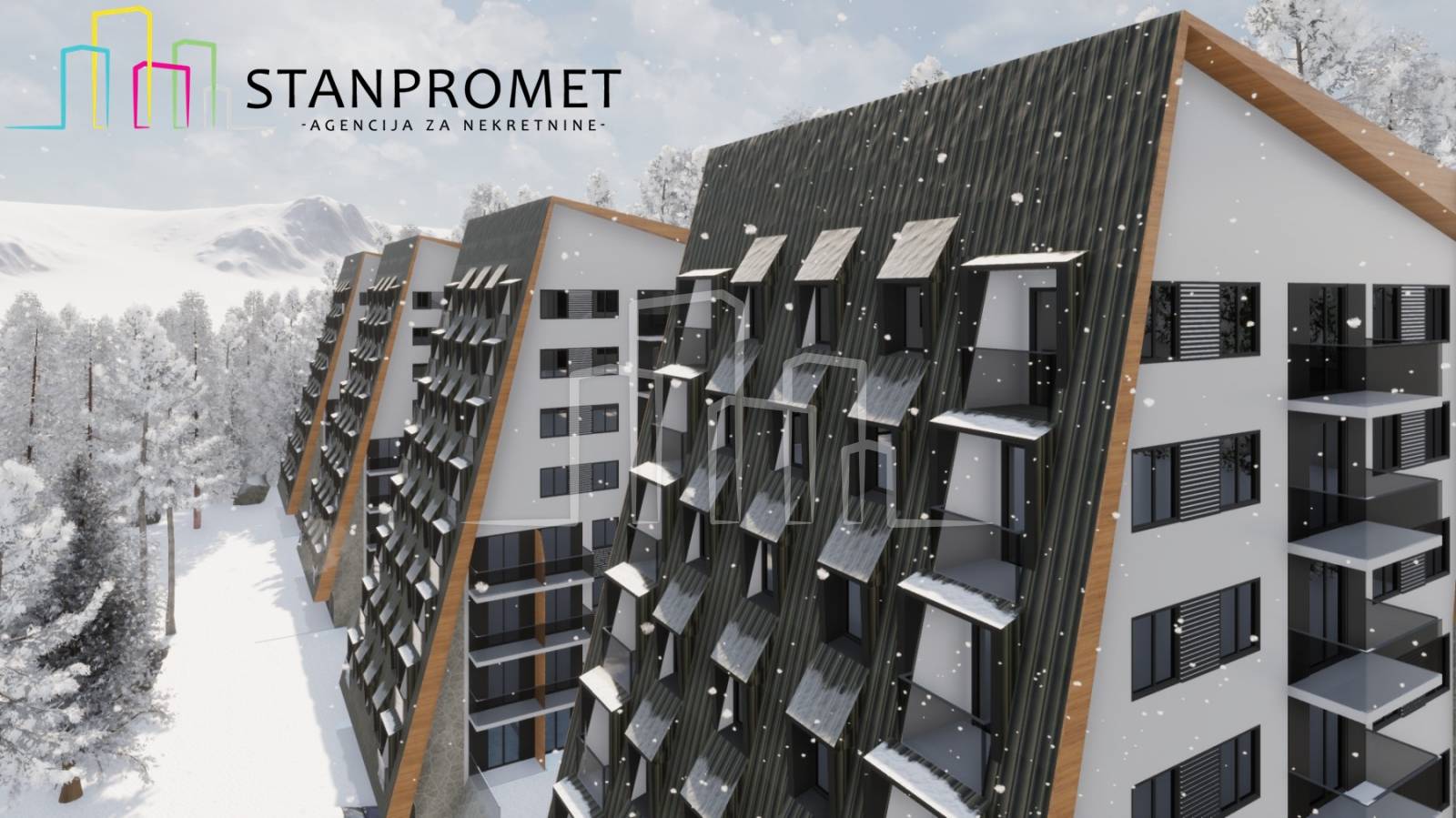 Apartman sa dvije spavaće sobe od 46.87m² u izgradnji Ski Centar Ravna Planina