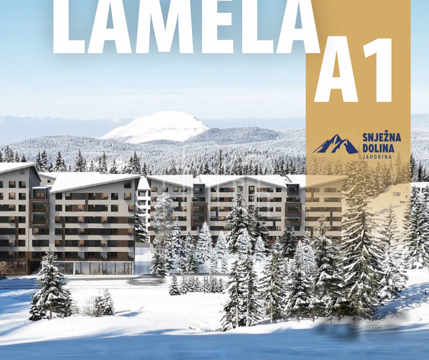 Studio apartman od 25,56 u izgradnji Snježna dolina Faza 2 Jahorina Lamela A1 i A2