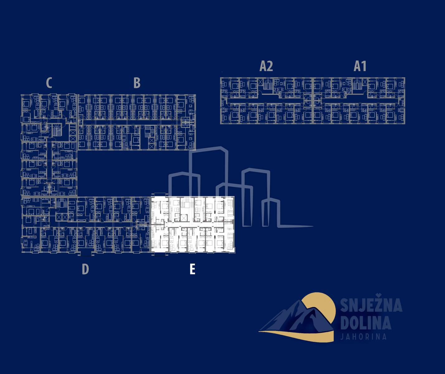 Apartman dvosoban od 45.62 u izgradnji Snježna dolina Faza 2 Jahorina Lamela E