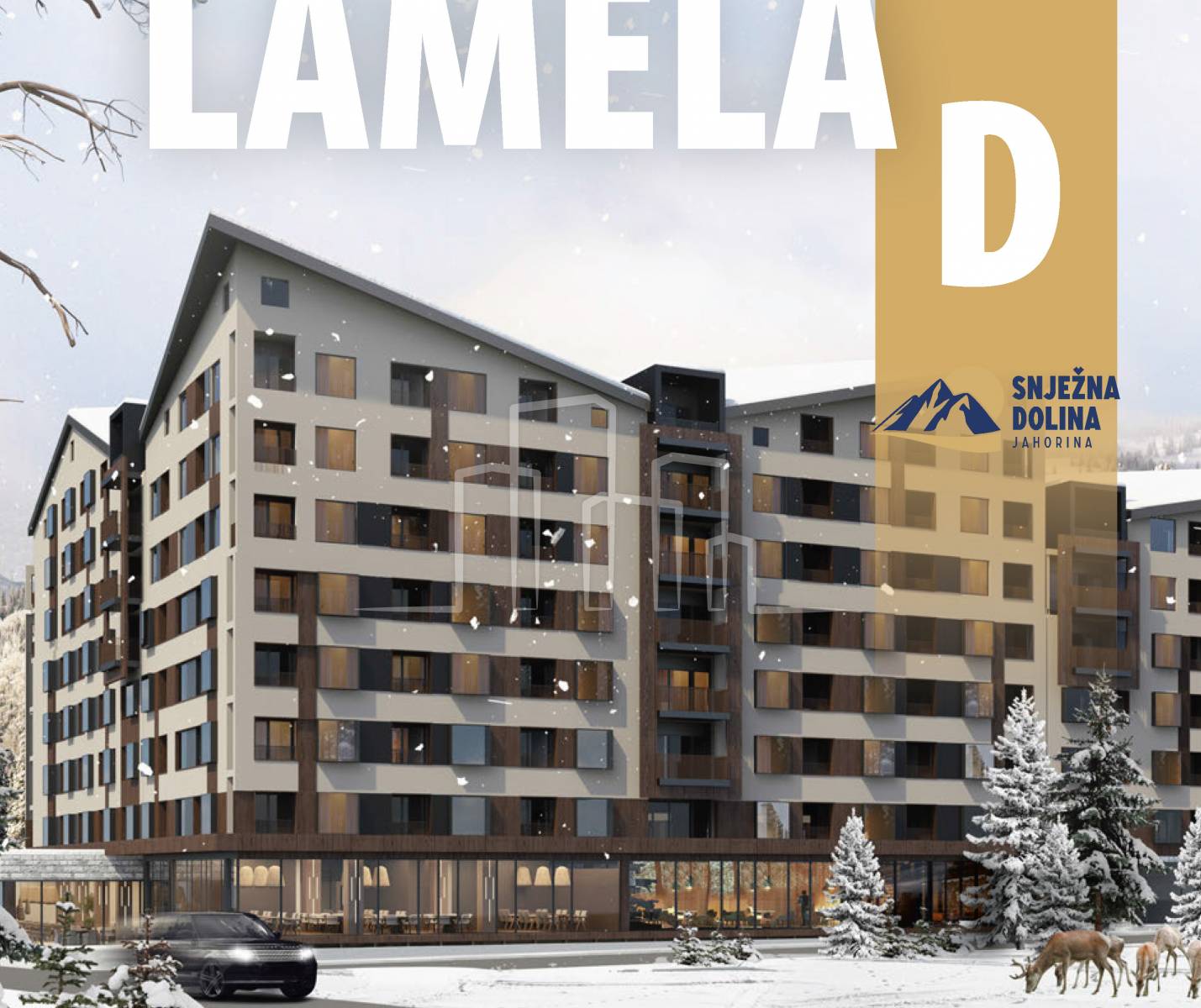 Apartman dvosoban od 39,75 u izgradnji Snježna dolina Faza 2 Jahorina Lamela D