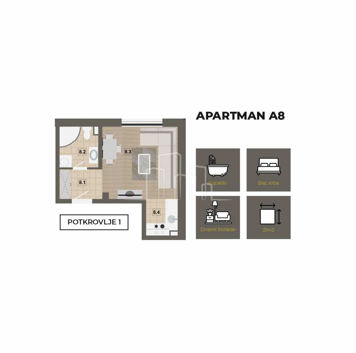 Studio apartman 21m² prodaja Jahorina novogradnja