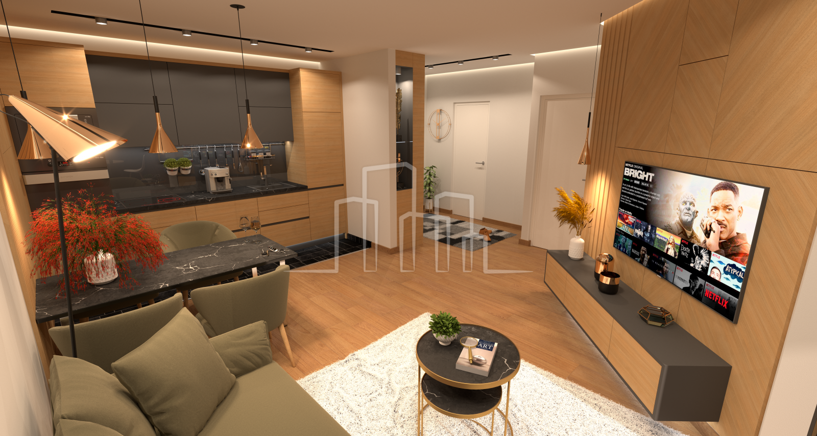 Apartman sa dvije spavaće sobe 54,62m² Zlatibor