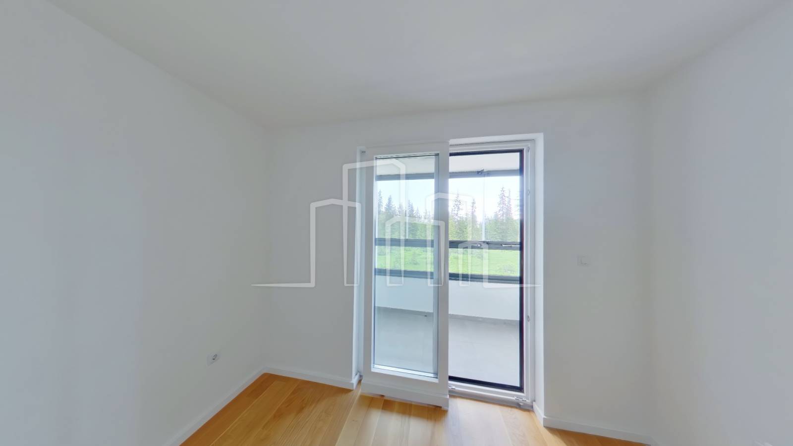 Apartman Lamela 2 dvosoban dvostrane orijentacije sa jednom spavaćom sobom dva balkona 52m² Snježna dolina Resort Jahorina USELJIVO