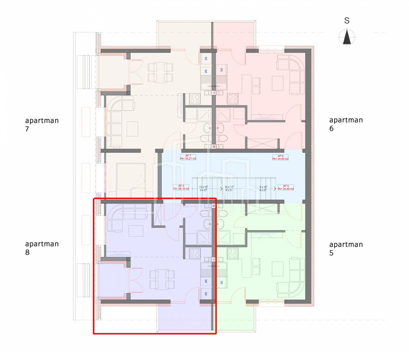 Studio apartman od 28,16m² sa balkonom i lođom u izgradnji Ski Centar Ravna Planina