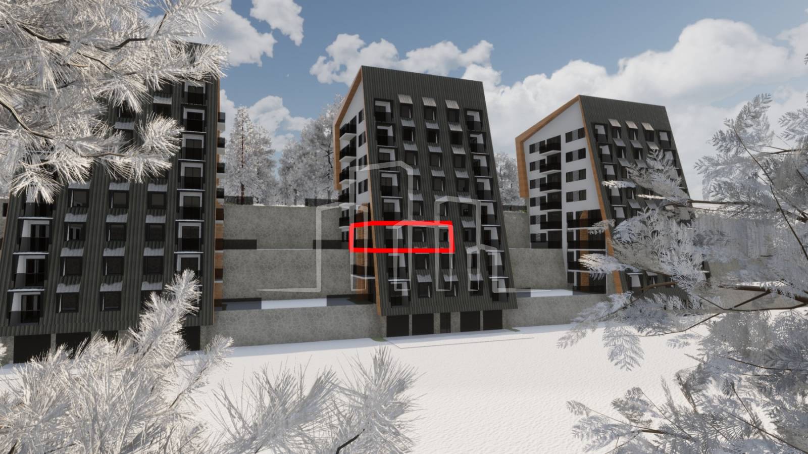 Apartman jedna spavaća soba 34,81m² u izgradnji Ski Centar Ravna Planina