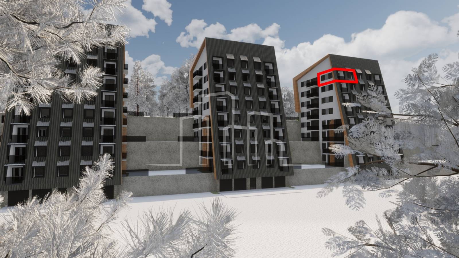 Apartman sa jednom spavaćom od 38.35m² u izgradnji Ski Centar Ravna Planina