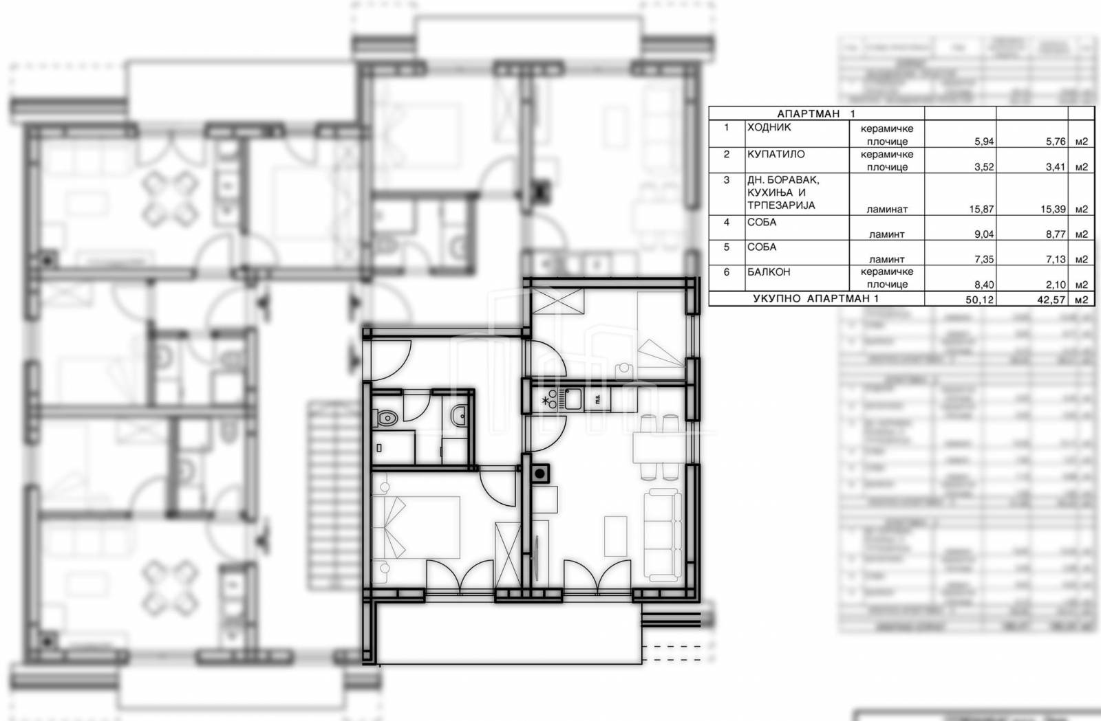 Trosoban apartman Jahorina Dvorišta novogradnja