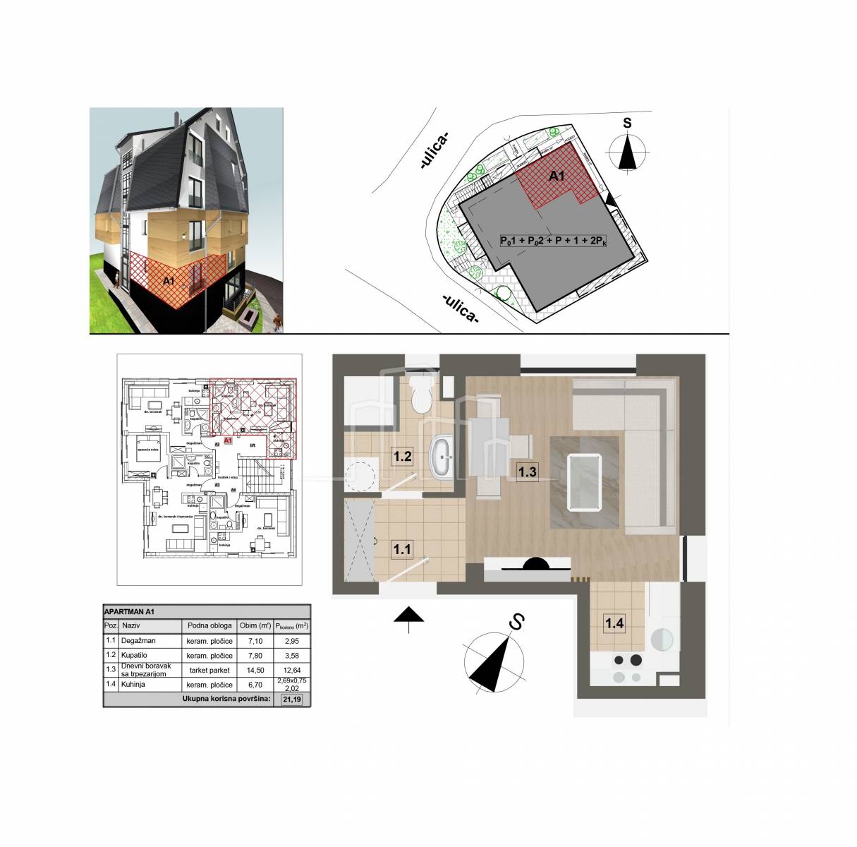 Studio apartman 21m² Jahorina novogradnja nadomak staze Snježna dolina Trnovo