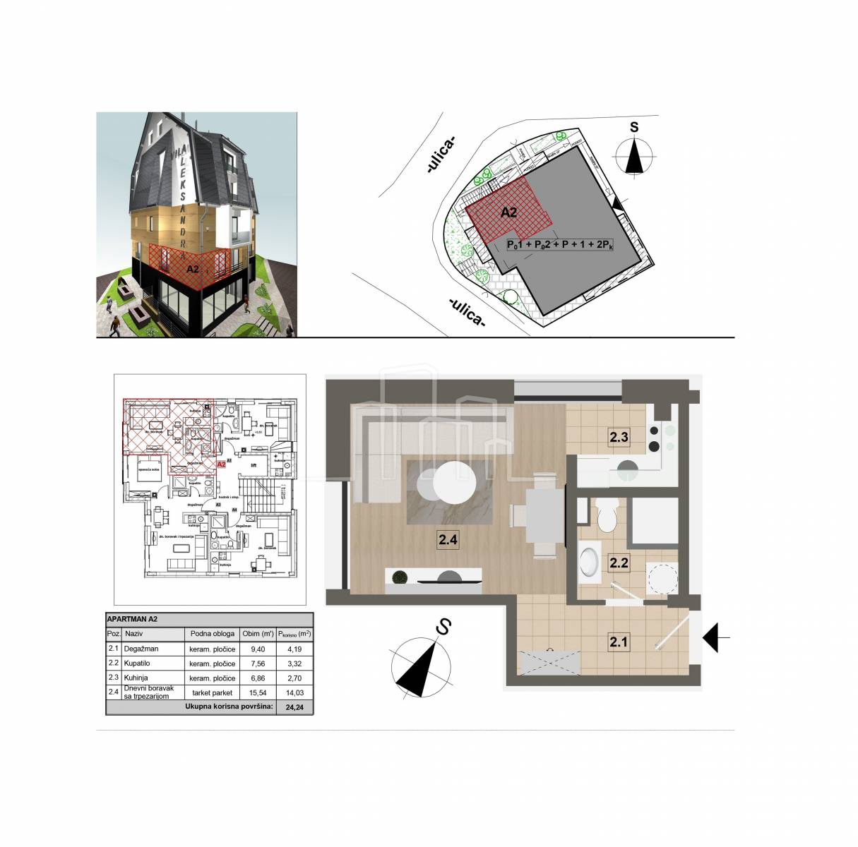 Studio apartman 24m² Jahorina novogradnja blizina staze