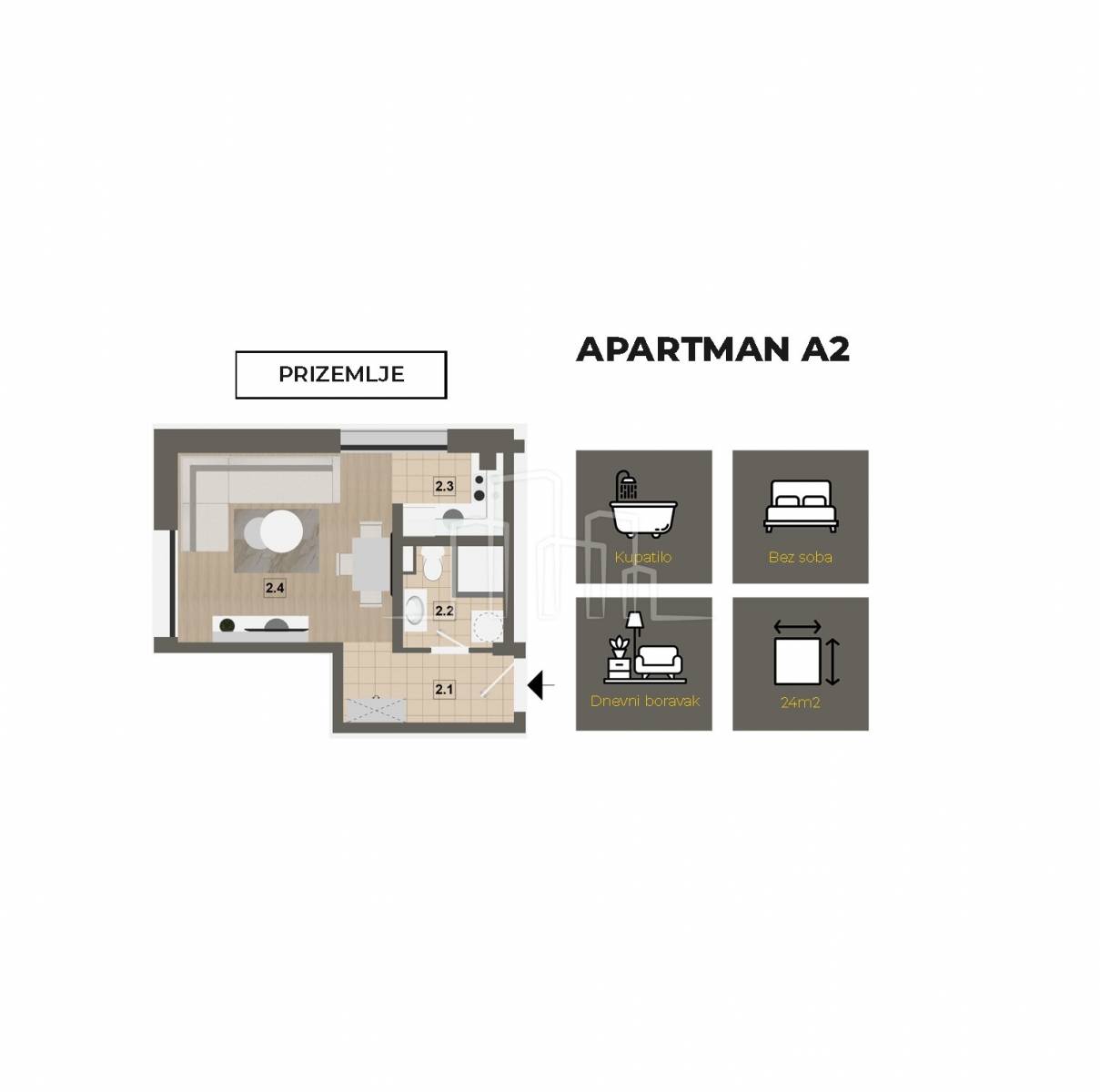 Studio apartman 24m² Jahorina novogradnja blizina staze